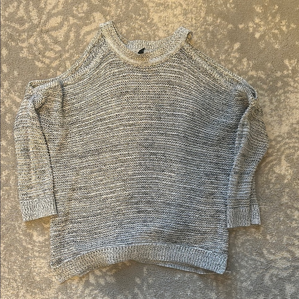 Express Women's Gray shoulderless Sweater - Picture 2 of 4